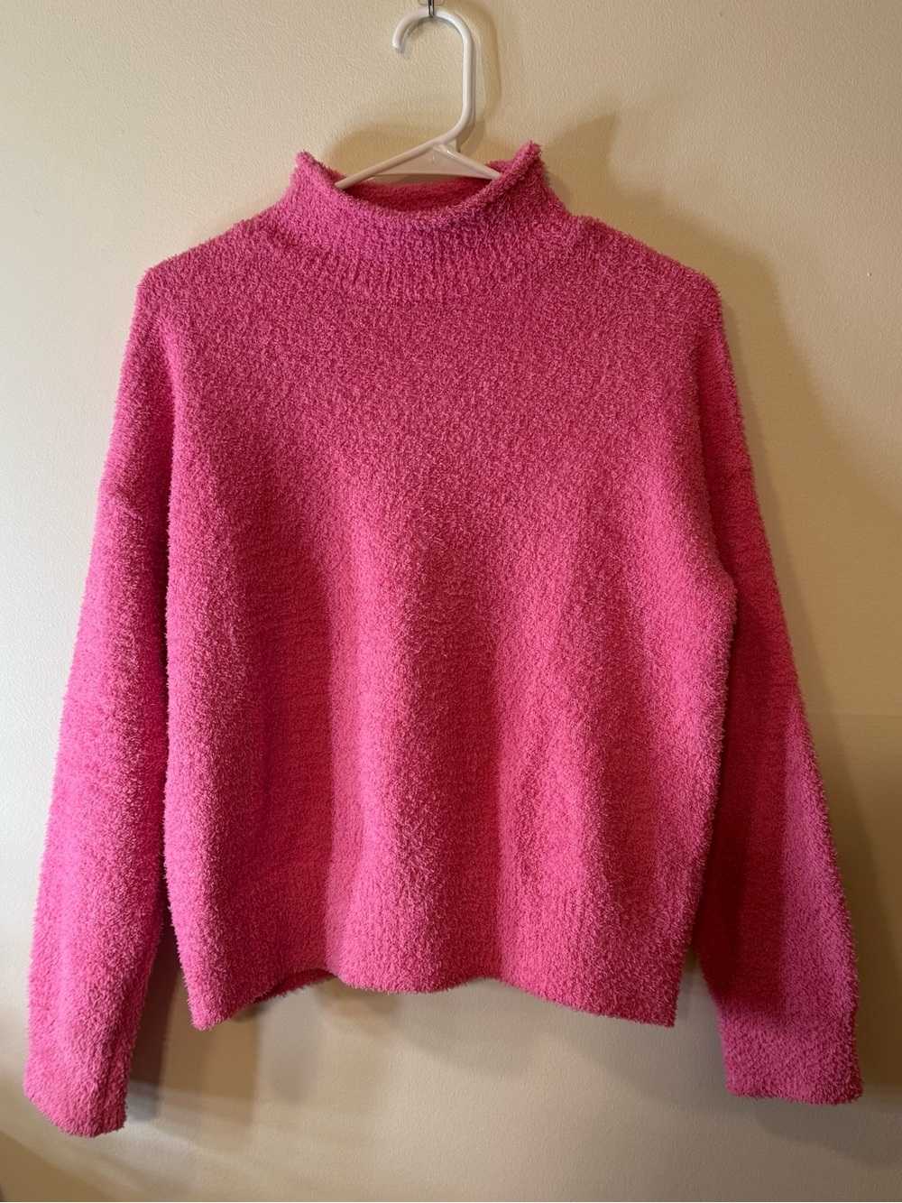 Sincerely Jules Hot Pink Mock Neck Sweater
